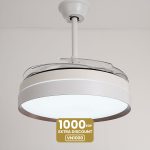 Tayla White Hidden Blades Ceiling Fan – 40 Inch