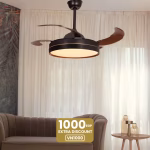 Talo Black Hidden Blades Ceiling Fan – 40 Inch