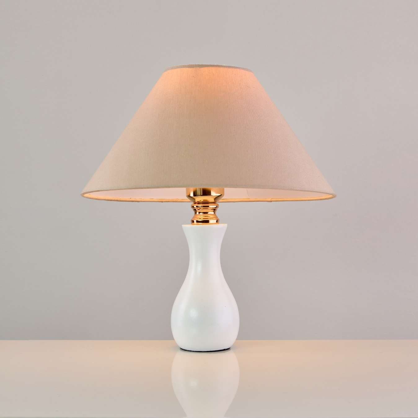NGF-TL-2016N-1L Radan 1 Light White x Beige Table Lamp - Image 1