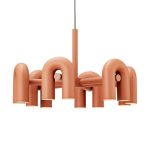 Pylon 8 Lights LED Brown Chandelier