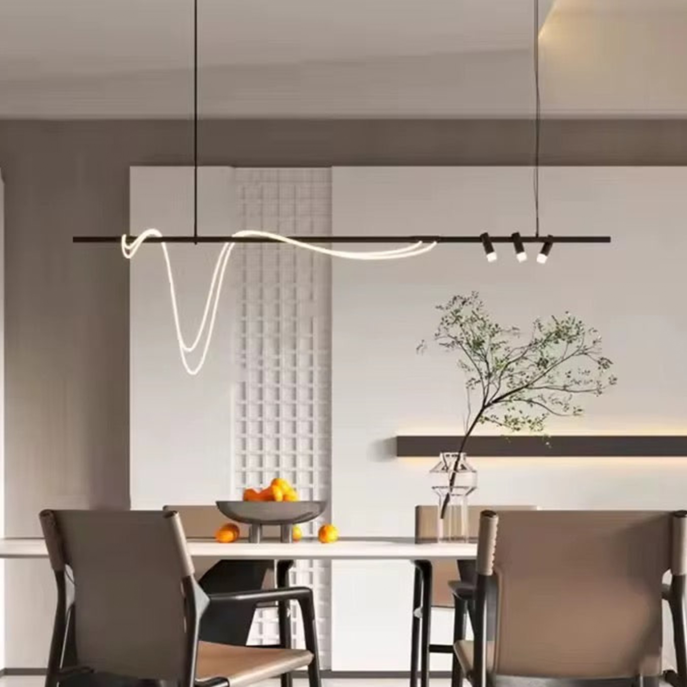 WDI-CH-198B-N Solova LED Black Chandelier - Image 1