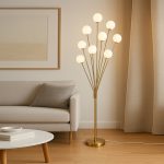 Olvalora 9 Lights Gold Floor Lamp