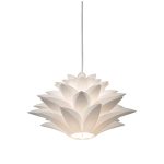 Klavic 1 Light White Chandelier