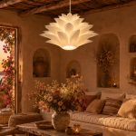 Klavic 1 Light White Chandelier - Image 4