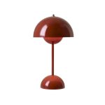 Tindiria LED Burgundy Rechargeable Table Lamp