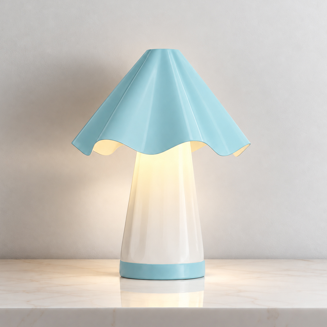 FLO-TL-116BL-1L Aurira 1 Light Blue Table Lamp - Image 1