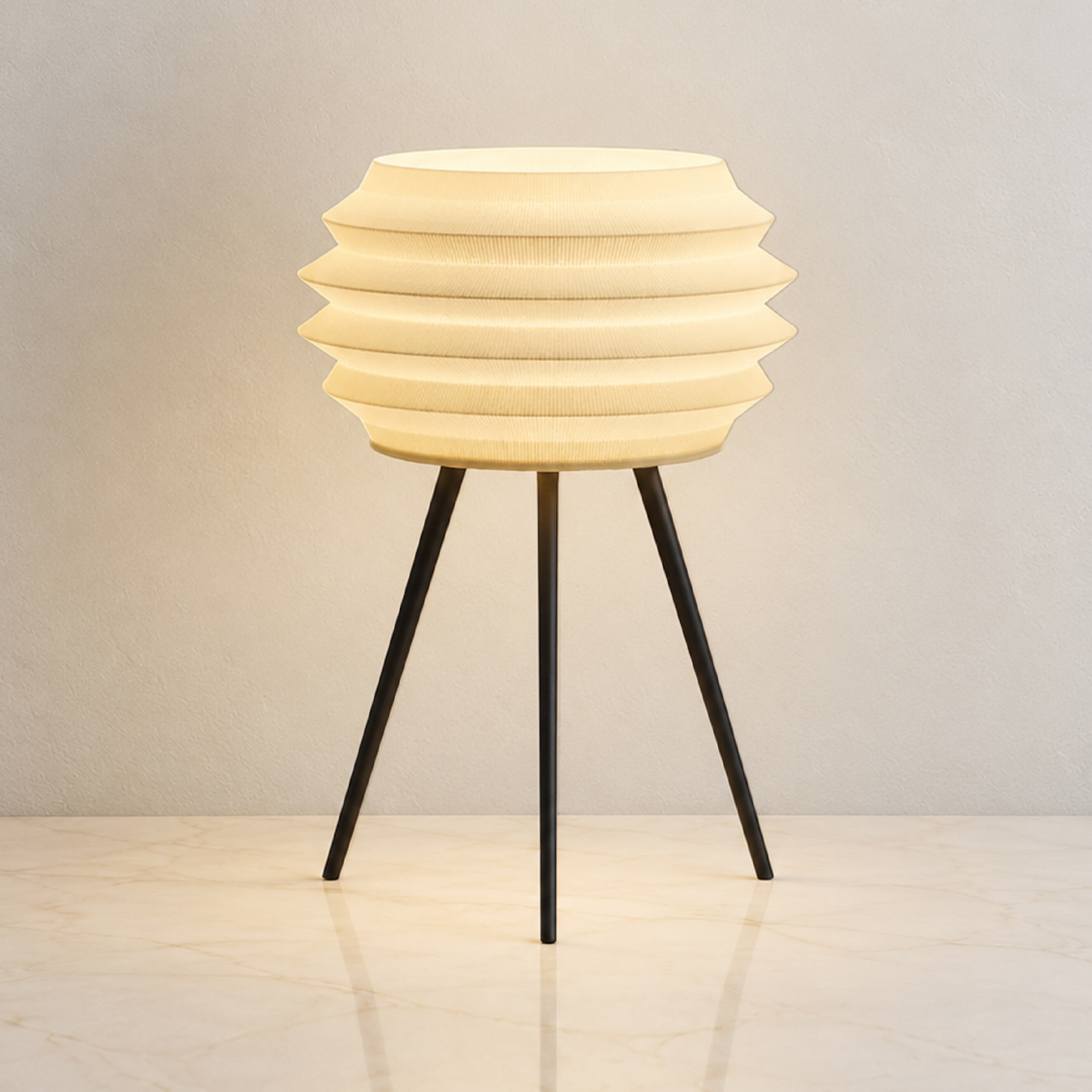 FLO-TL-119BG-1L أباجورة لوكسياس 1 لمبة بيج - Image 1
