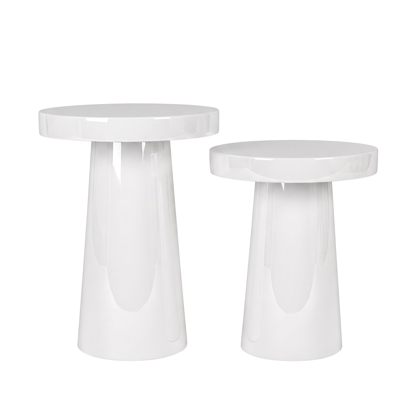 TAN-TB-167N-N Klava Glossy White Table Set - Image 1